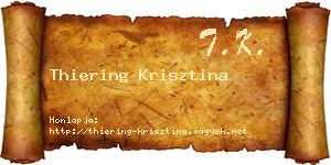 Thiering Krisztina névjegykártya