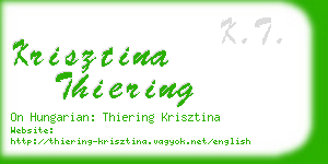 krisztina thiering business card